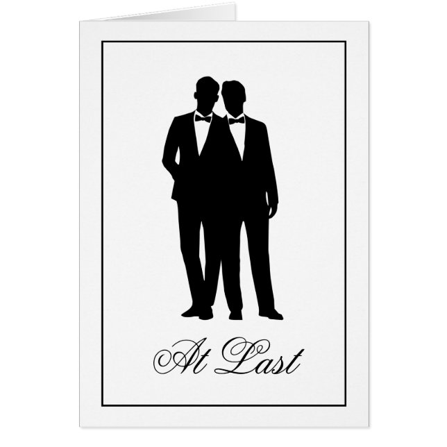 Silhouettes de deux chambres Félicitations Cartes  (Devant)
