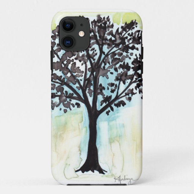 silhouettierter Baum Case-Mate iPhone Hülle (Rückseite)