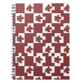 Silhueta de flores em padrão. notizblock