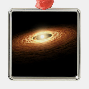 Silicon Crystal Formation Silbernes Ornament