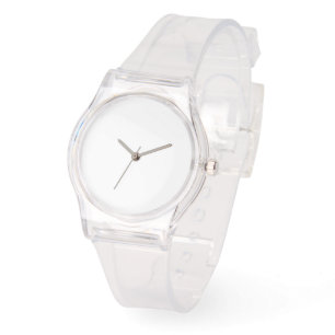 Silicon Strap Clear Watch Armbanduhr