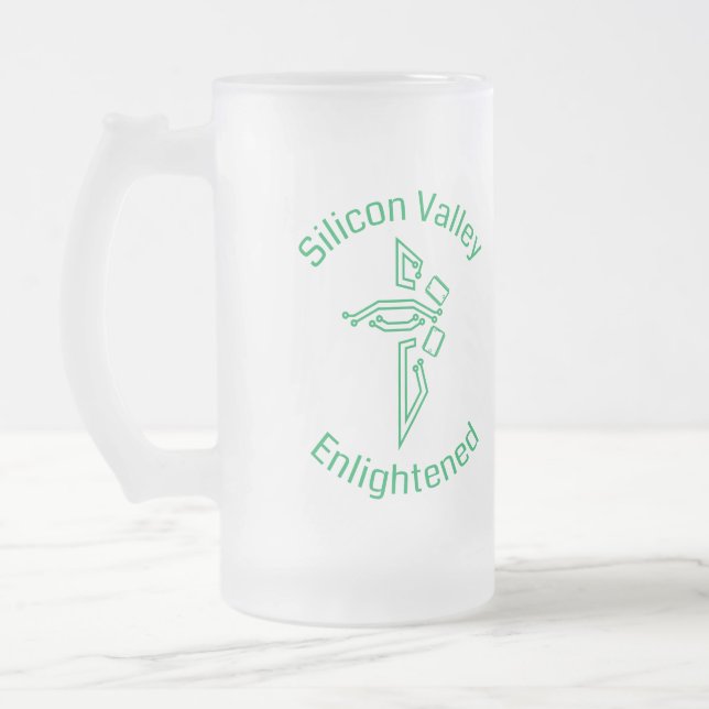 Silicon Valley erleuchtete mattiertes Liter-Glas Mattglas Bierglas (Links)