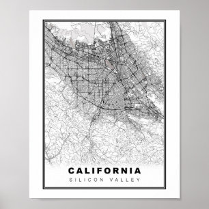 Silicon Valley Karte Poster