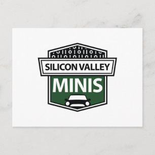 Silicon Valley Minis - grünes Logo auf der Postkar Postkarte