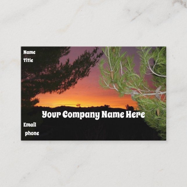 Silicon Valley Sunset- Visitenkarte (Vorderseite)