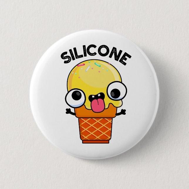 Silicone Funny Ice Cream Cone Puff Button (Vorderseite)