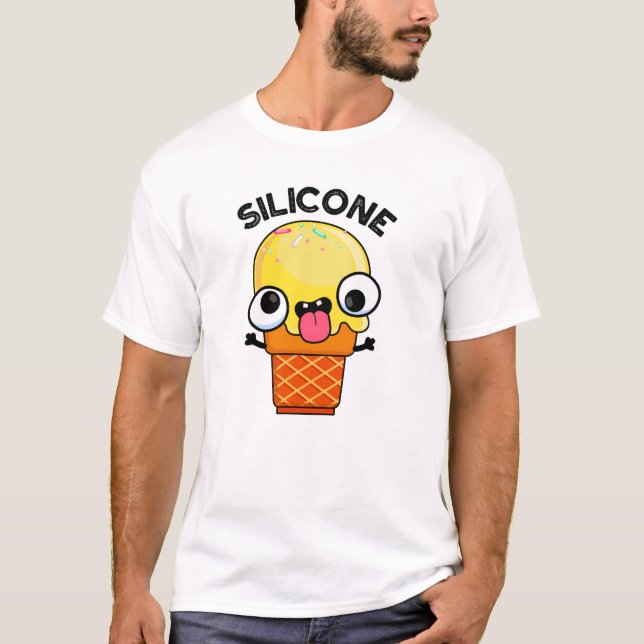 Silicone Funny Ice Cream Cone Puff T-Shirt (Vorderseite)