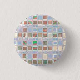 Silizium-Chips auf einem Wafer-Knopf Button