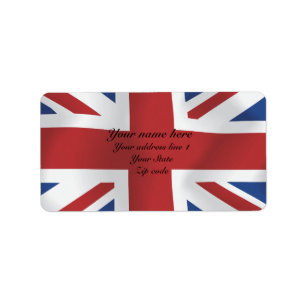 Silk Art Gewerkschafts-Jack-Briten-Flagge Adressaufkleber