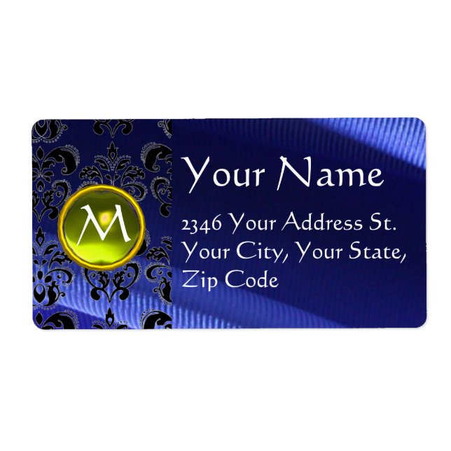 SILK DAMASK GEM gelb blau (Vorne)