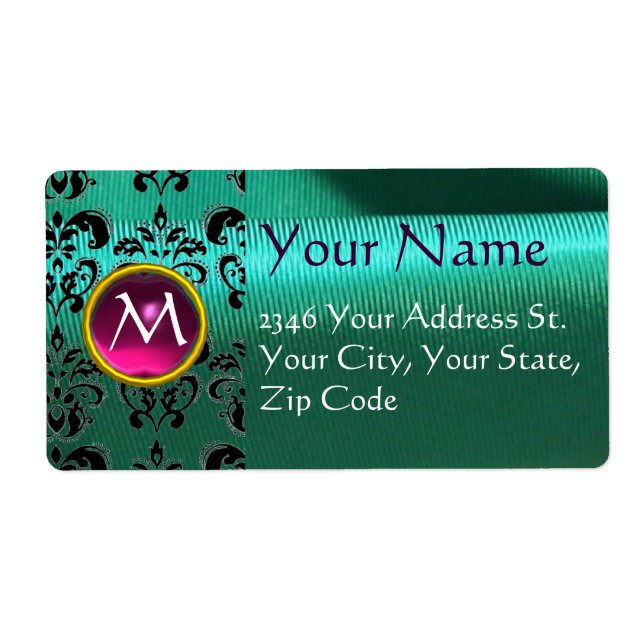 SILK DAMASK GEM rosa blau (Vorne)