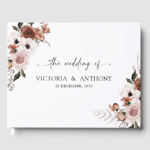 Silk Floral Wedding Guest Book Gästebuch