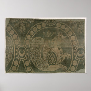 Silk Fragment, welches das 'Senmurv zeigt Poster