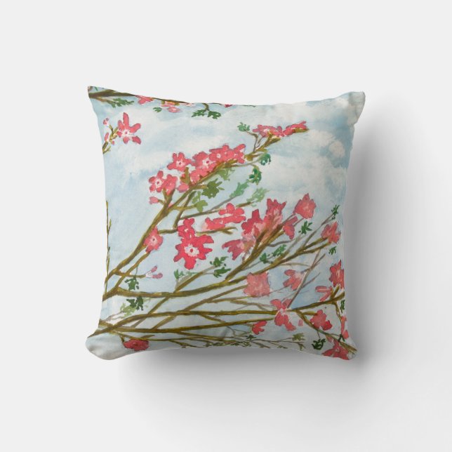Silk Glasschlackenbaum-Blumen Kissen (Vorderseite)