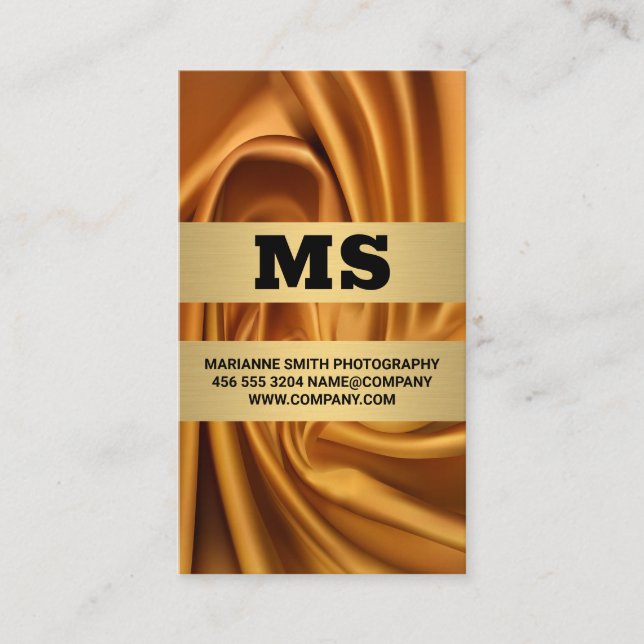 Silk Gold Fabric Visitenkarte (Vorderseite)