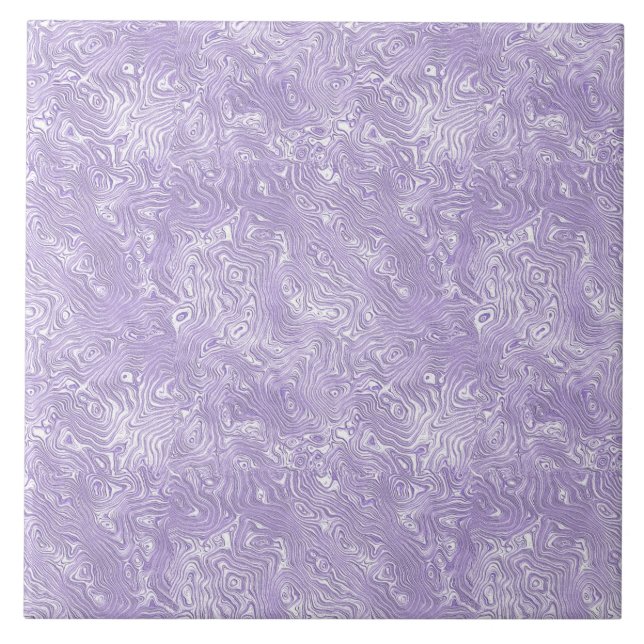 Silk Moire Kleines Muster in Lilac Lavender Fliese (Vorderseite)