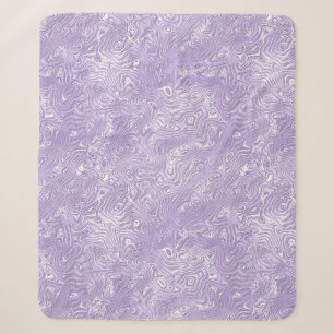Silk Moire Kleines Muster in Lilac Lavender Sherpadecke