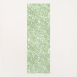 Silk Moire Kleines Muster in Limettengrün Yogamatte
