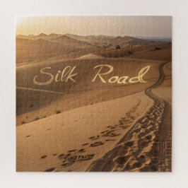 Silk Road Desert Landscape Typography Art