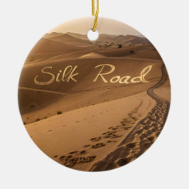 Silk Road Desert Landscape Typography Art Keramik Ornament