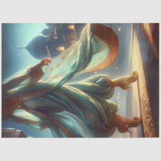 Silkborne Dancer Arabian Princess Moonlit Fantasy Seidenpapier