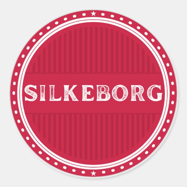 Silkeborg City Pride Emblem – Danish Identity Runder Aufkleber (Vorderseite)