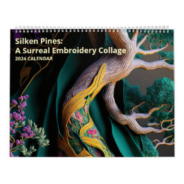 Silken Pines: Eine surreale Stickerei Kalender
