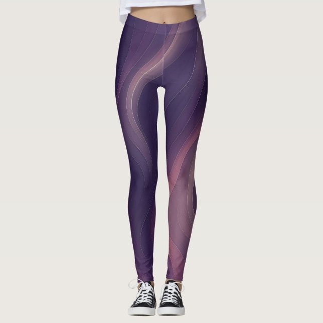 Silken Pulse – Abstract Elegance Leggings Design (Vorderseite)