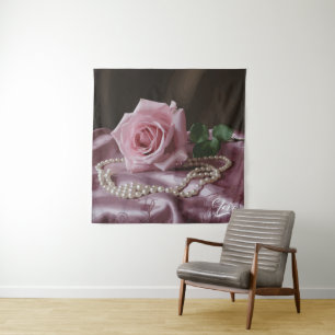 Silken-Rose Wandteppich