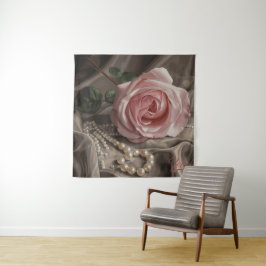 Silken-Rose Wandteppich