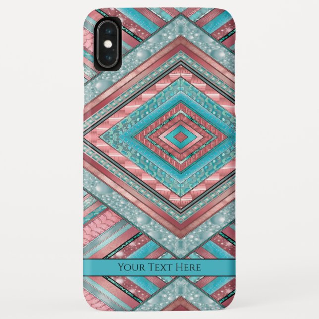 Silken Stripes - Geometric - Blue Copper Case-Mate iPhone Hülle (Rückseite)