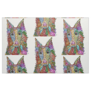 Silken Windhound Dog Fabric Stoff