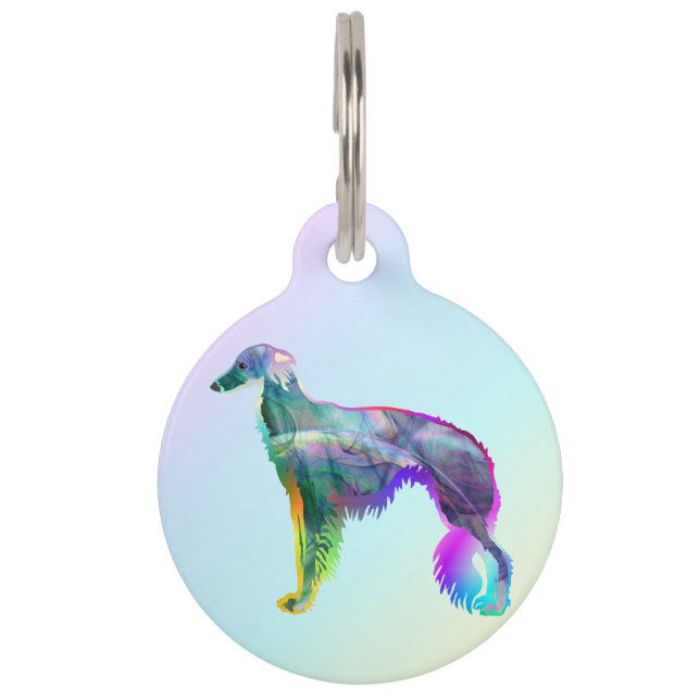 Silken Windhound Haustiermarke (Vorderseite)