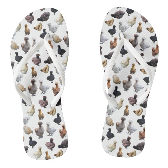 Silkie Bantam Chickens Flip Flops (Fußbett)