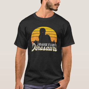 Silkie Chicken Bauer I Raise Dinosaurier Chinese S T-Shirt