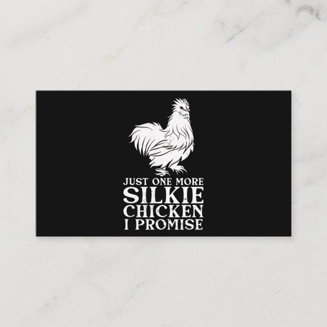 Silkie Chicken Funny Chicken Lover Phantastische S Visitenkarte (Vorderseite)