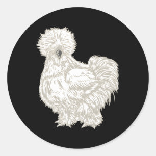 Silkie Chicken Runder Aufkleber