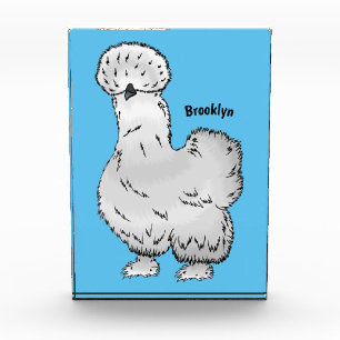 Silkie-Hühner-Cartoon Fotoblock