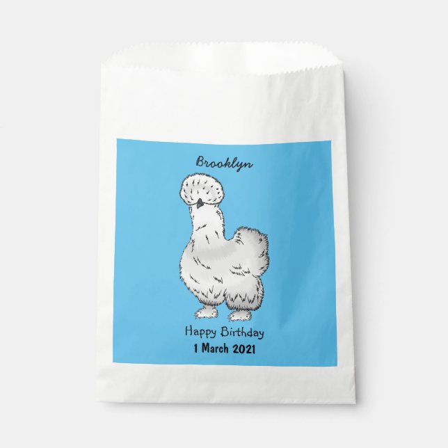 Silkie-Hühner-Cartoon Geschenktütchen (Vorderseite)