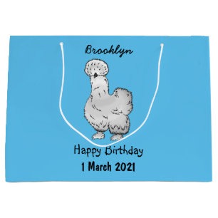 Silkie-Hühner-Cartoon Große Geschenktüte