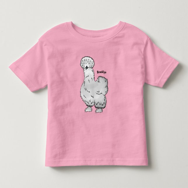 Silkie-Hühner-Cartoon Kleinkind T-shirt (Vorderseite)