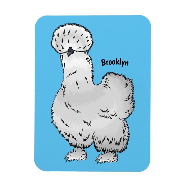 Silkie-Hühner-Cartoon Magnet (Vertikal)