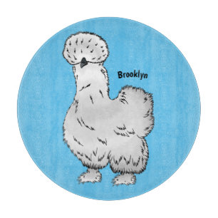 Silkie-Hühner-Cartoon Schneidebrett