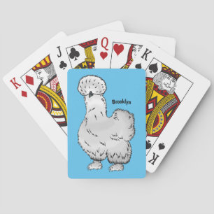 Silkie-Hühner-Cartoon Spielkarten