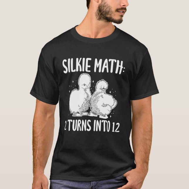 Silkie Hühner-Mathe 2 Wird Zu 12 Langarm T-Shirt (Vorderseite)