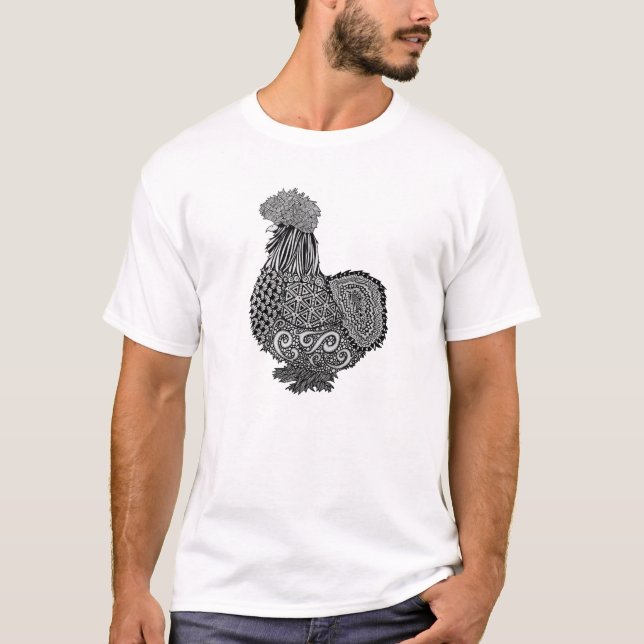 silkie Huhnt-shirt T-Shirt (Vorderseite)