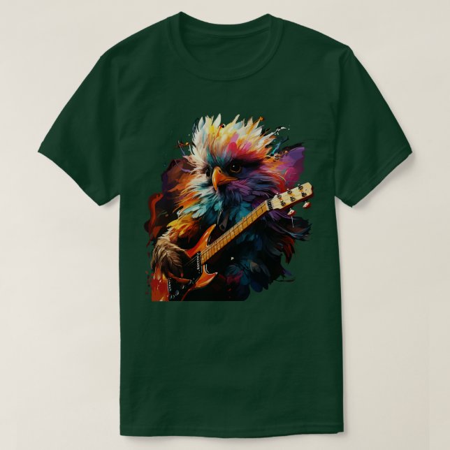 Silkie Playing Guitar T-Shirt (Design vorne)