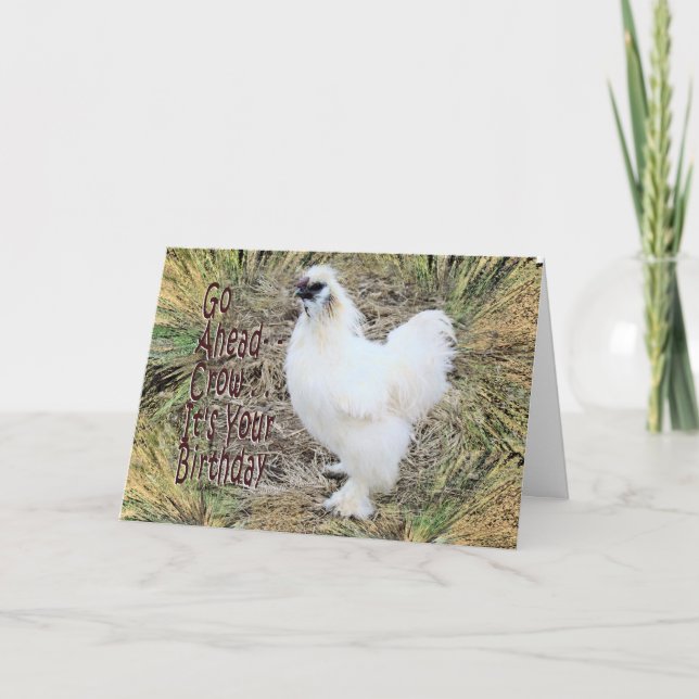 Silkie Rooster-Karte Karte (Vorderseite)