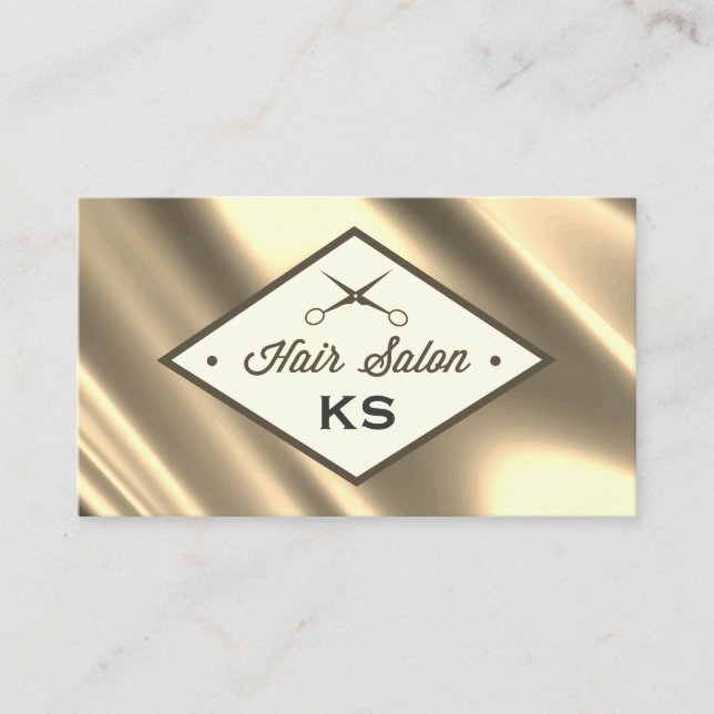 Silky Gold Hair Stylist Visitenkarte (Vorderseite)