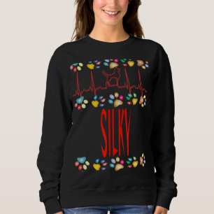 Silky I Liebe My Silky Downer Mama Vater Welpe Sweatshirt